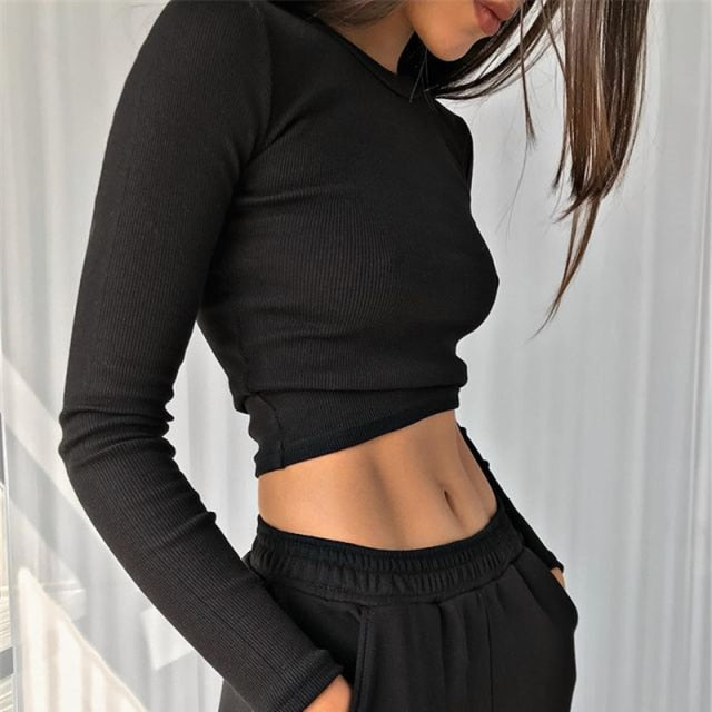 Women's Ribbed Top- Long Sleeve